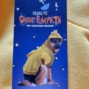 🎃🎃🎃New Peanuts Yellow Pet Hoodie Costume Sz L